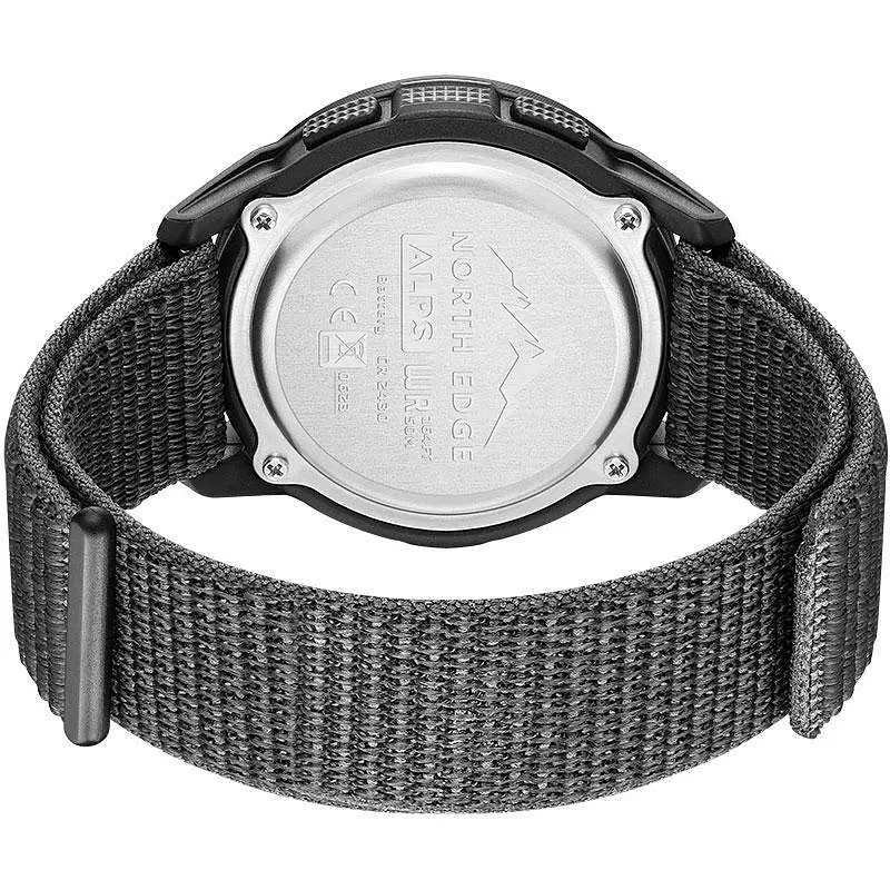 Тактичний військовий годинник North Edge ALPS Carbon Fibre чоловічий сірий - фото 3