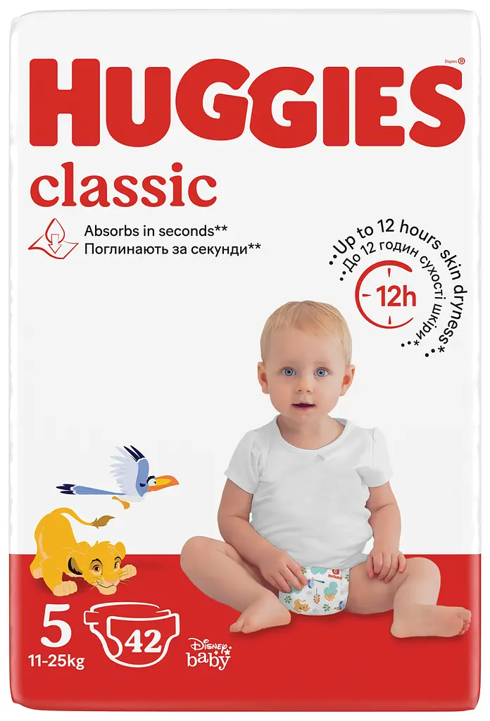 Підгузки Huggies Classic 5 (11-25 кг), 42 шт. - фото 2