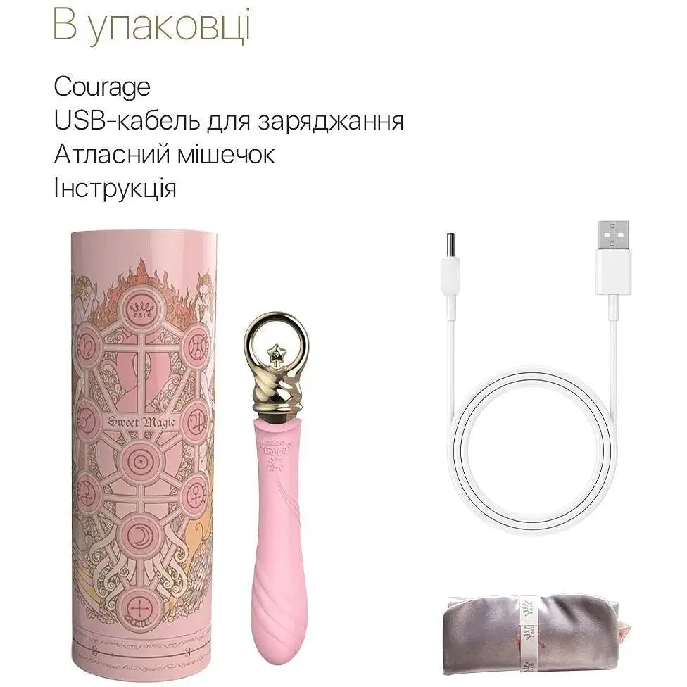 Вибратор для точки G с подогревом Zalo Sweet Magic Courage Fairy Pink - фото 7