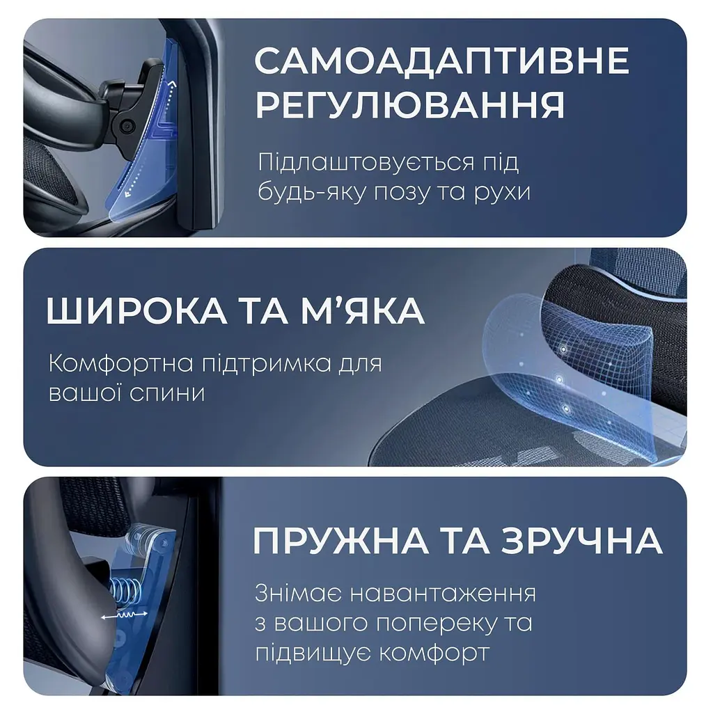 Офісне крісло Sihoo DORO C300L Mesh Black with footrest (DORO-C300L-A3-101-JT) - фото 8