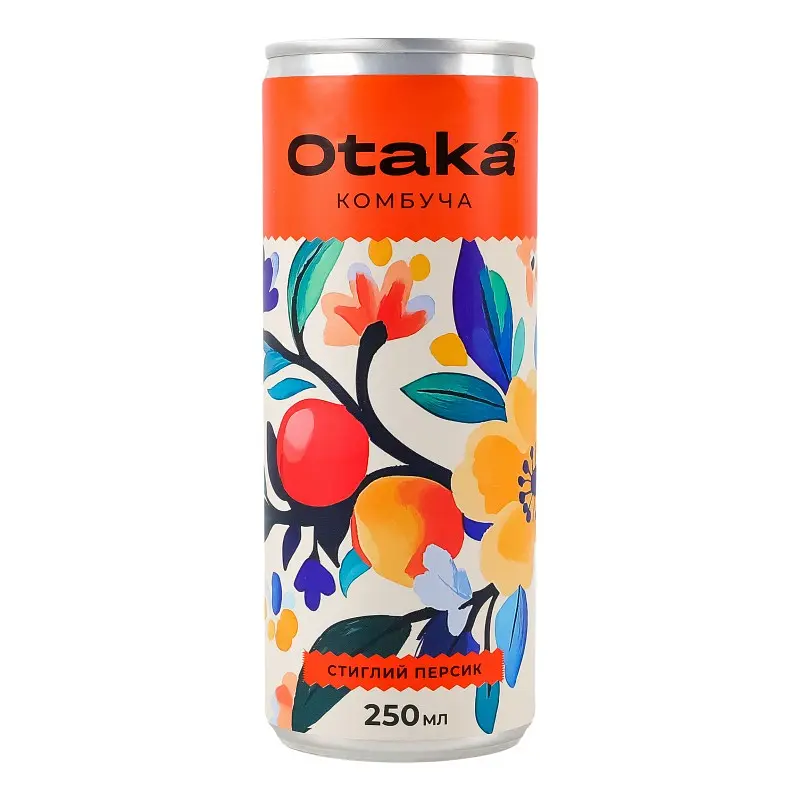 Напій безалкогольний Otaka Комбуча Стиглий персик слабогазований 250 мл - фото 2