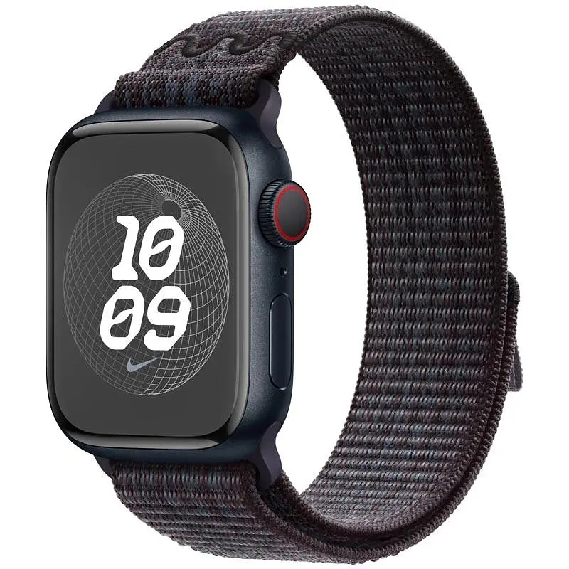 Ремінець Nylon Sport Loop для Apple Watch 42(ser.1-3)/44/45/46/49mm Black / Blue - фото 2
