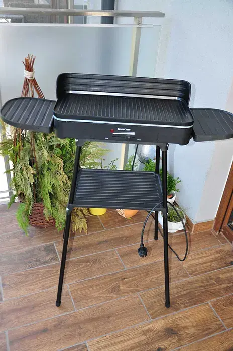 Электрический гриль барбекю с подставкой и боковыми полками Silver Crest SEGS 2200 A1 - фото 7