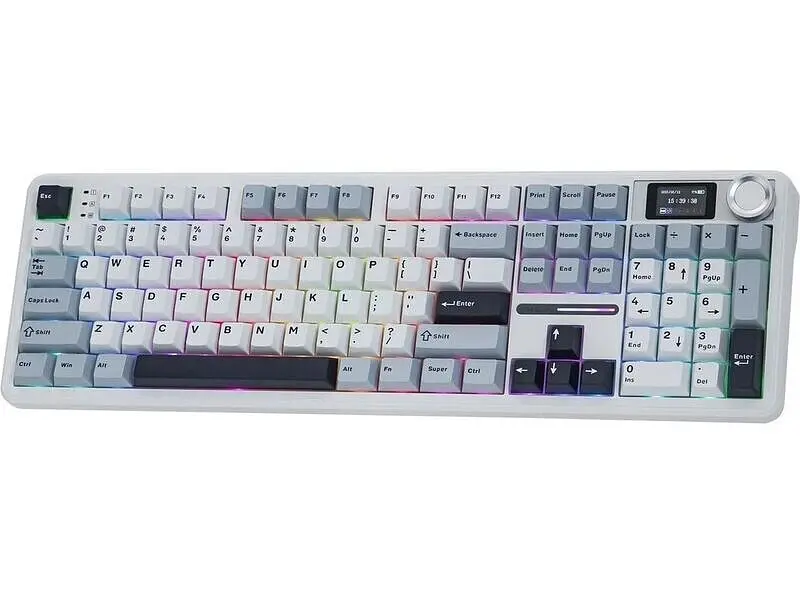 Клавіатура Aula F108 Pro WL/BT/USB White (6978080501318) - фото 2