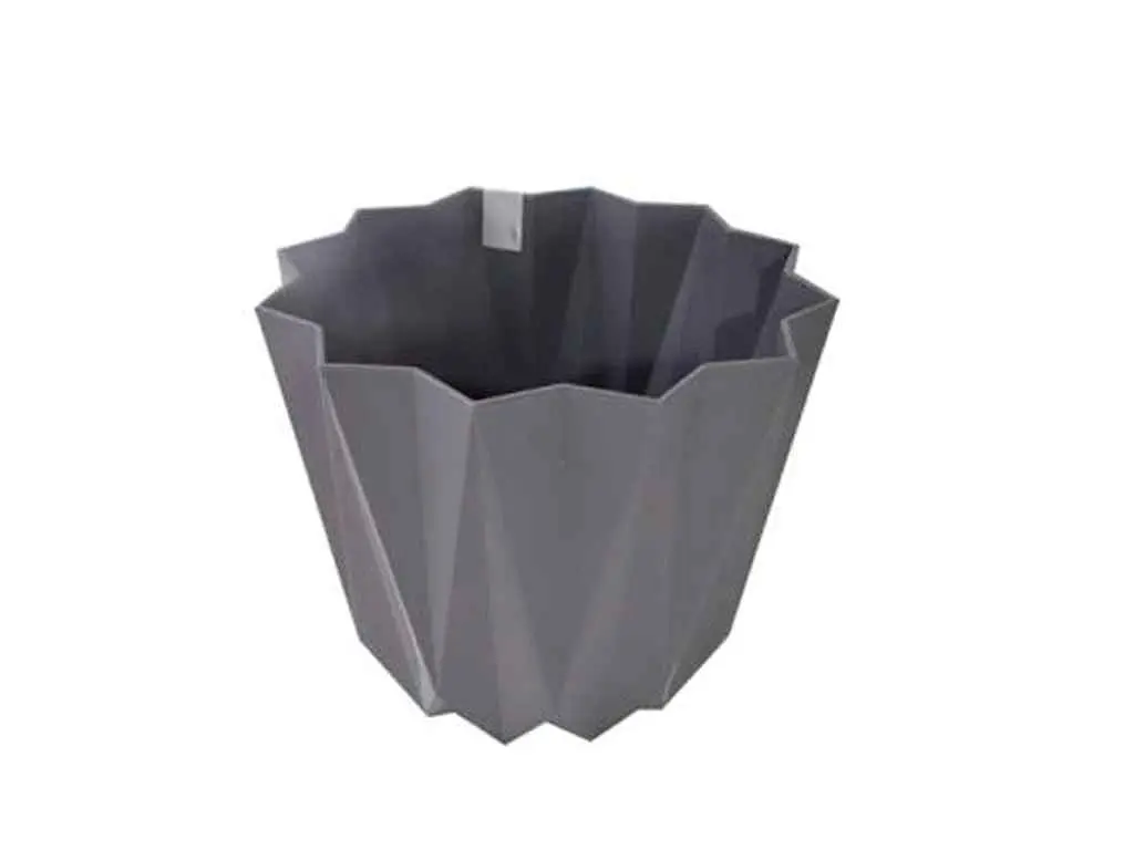 Горщик для квітів ELIF PLASTIK 2,25 л PRIZMA 15,5 × 13 см антрацит