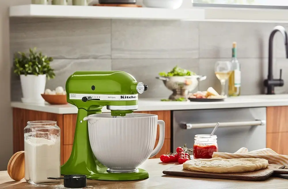 Чаша KitchenAid 5KSM2CB5PCC керамічна, з ручкою, текстурована 4.7 л біла (5KSM2CB5PCC) - фото 5