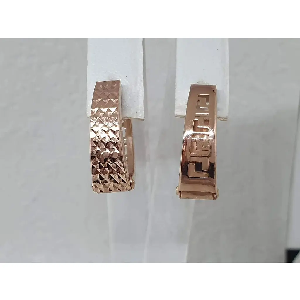 Золоті сережки Favoritum 2 в 1 з алмазною гранню. 2543 - фото 2