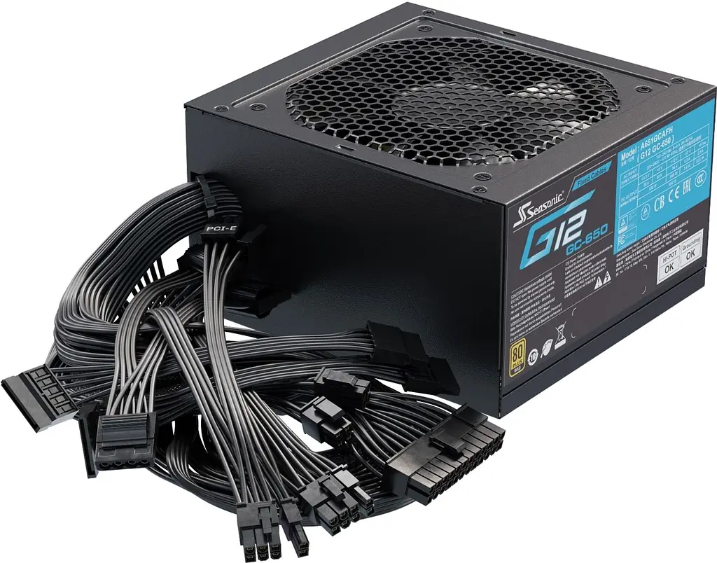 Блок живлення Seasonic 650W 80+ Gold (G12 GC-650) Black - фото 2