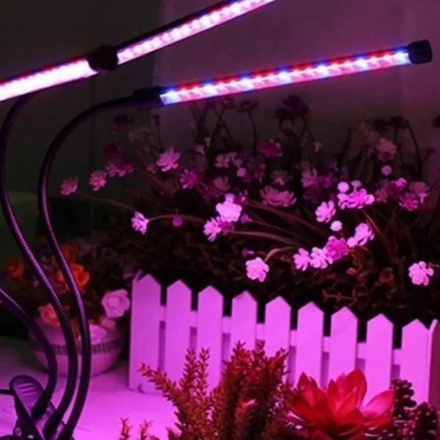 Фітолампа USB для росту рослин на 3 лампи гнучка, світлодіодна LED фіто лампа повного спектру професійна 3 гілки на прищіпці світильник для кімнатних квітів орхідей розсади лед фітолампа на три фітосвітильника для підсвічування та регулювання яскравості  - фото 7