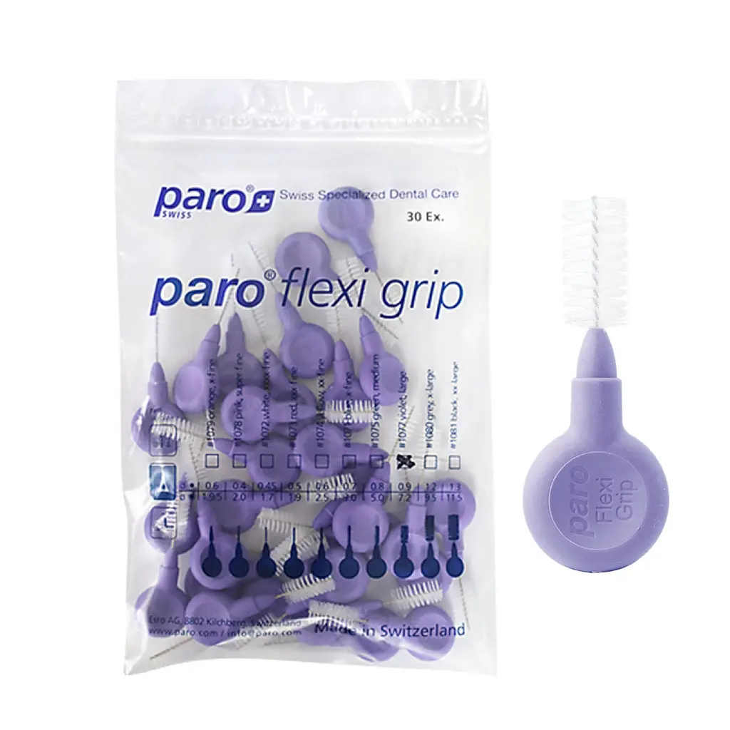 Міжзубні щітки Paro flexi grip великі, Ø 7.2 мм, фіолетові, 30 шт