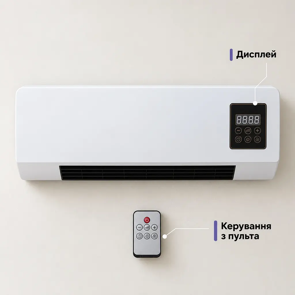 Кондиціонер настінний мобільний Wall Air Cooler 800 Вт - зима-літо - пульт ДУ - фото 4