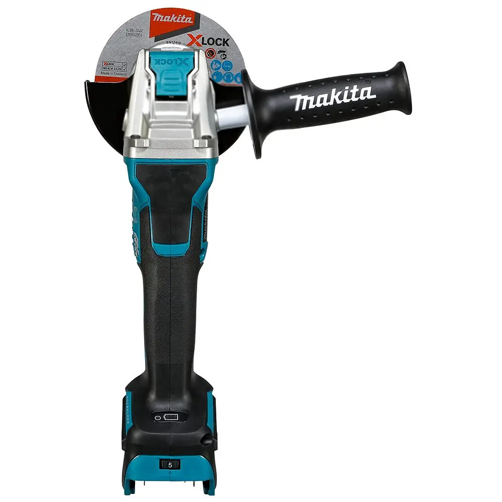 Шліфмашина кутова акумуляторна Makita DGA519Z (125 мм, 3000-8500 об/хв, BL, LXT, X-LOCK, без акумуляторів та зарядного пристрою) - фото 4