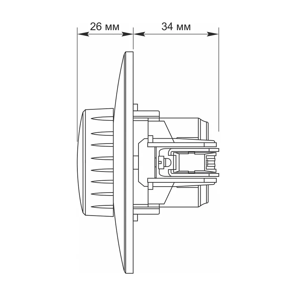 Світлорегулятор Videx BINERA LED 200Вт кремовий (VF-BNDML200-CR) - фото 6