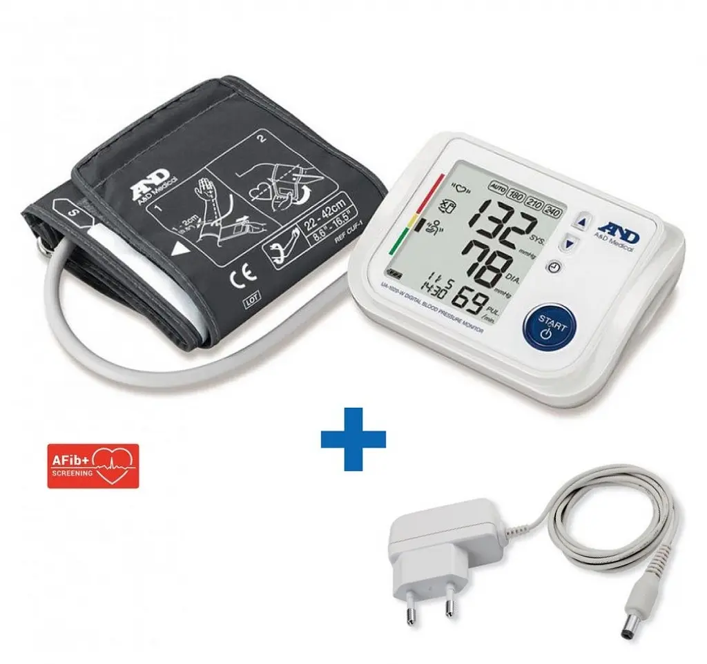 Тонометр AND UA-1020w Afib с адаптером автоматический на плечо - фото 2