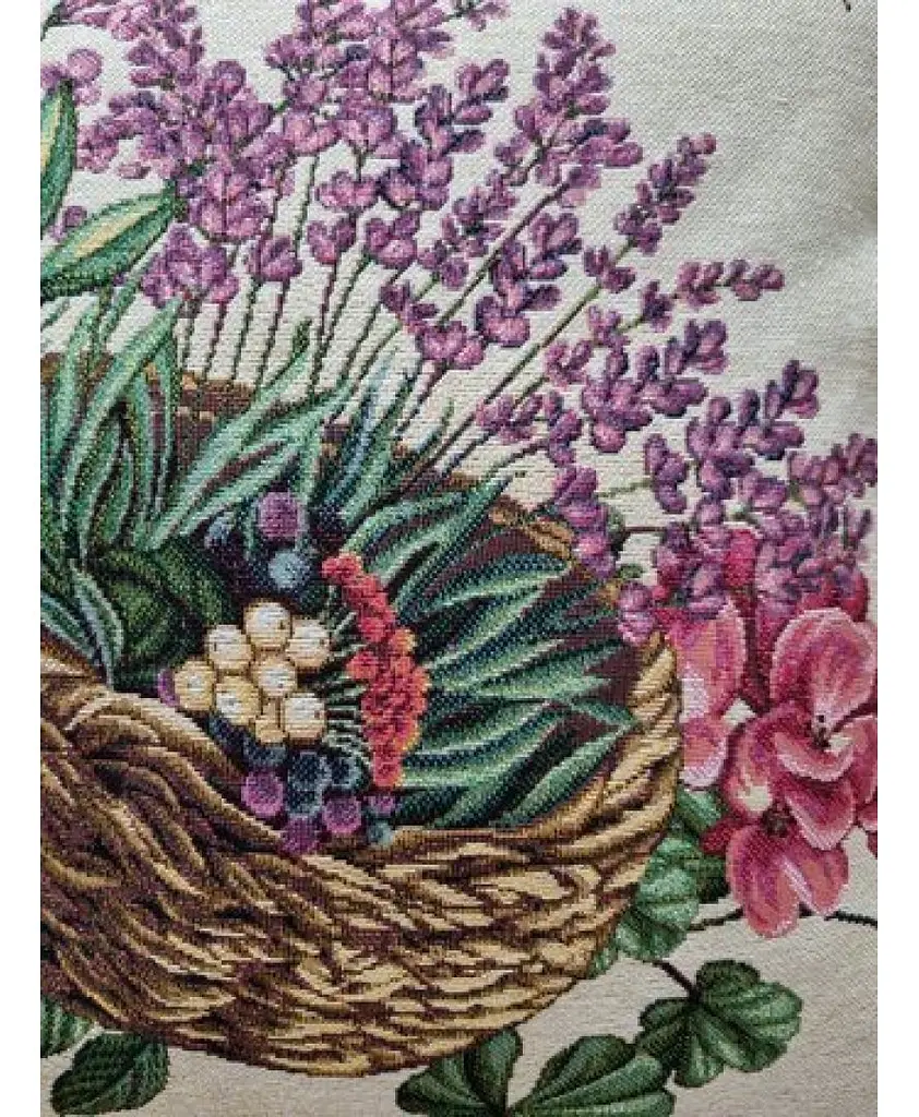 Подушка декоративная Прованс Лавандовое поле Корзинка лаванды, 45х45 см (26065) - фото 2