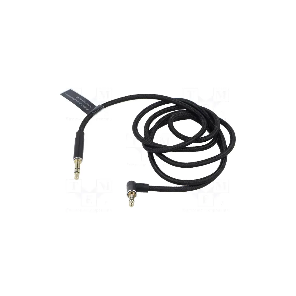 Кабель мультимедийный 3.5mm M to 3.5mm M 1.0m 90° corner black Vention (BAZBF) - фото 2