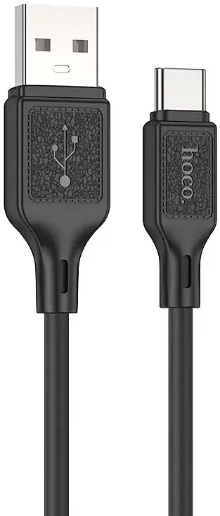 Кабель HOCO X90 Cool silicone charging data cable for Type-C 3A 1m Чорний