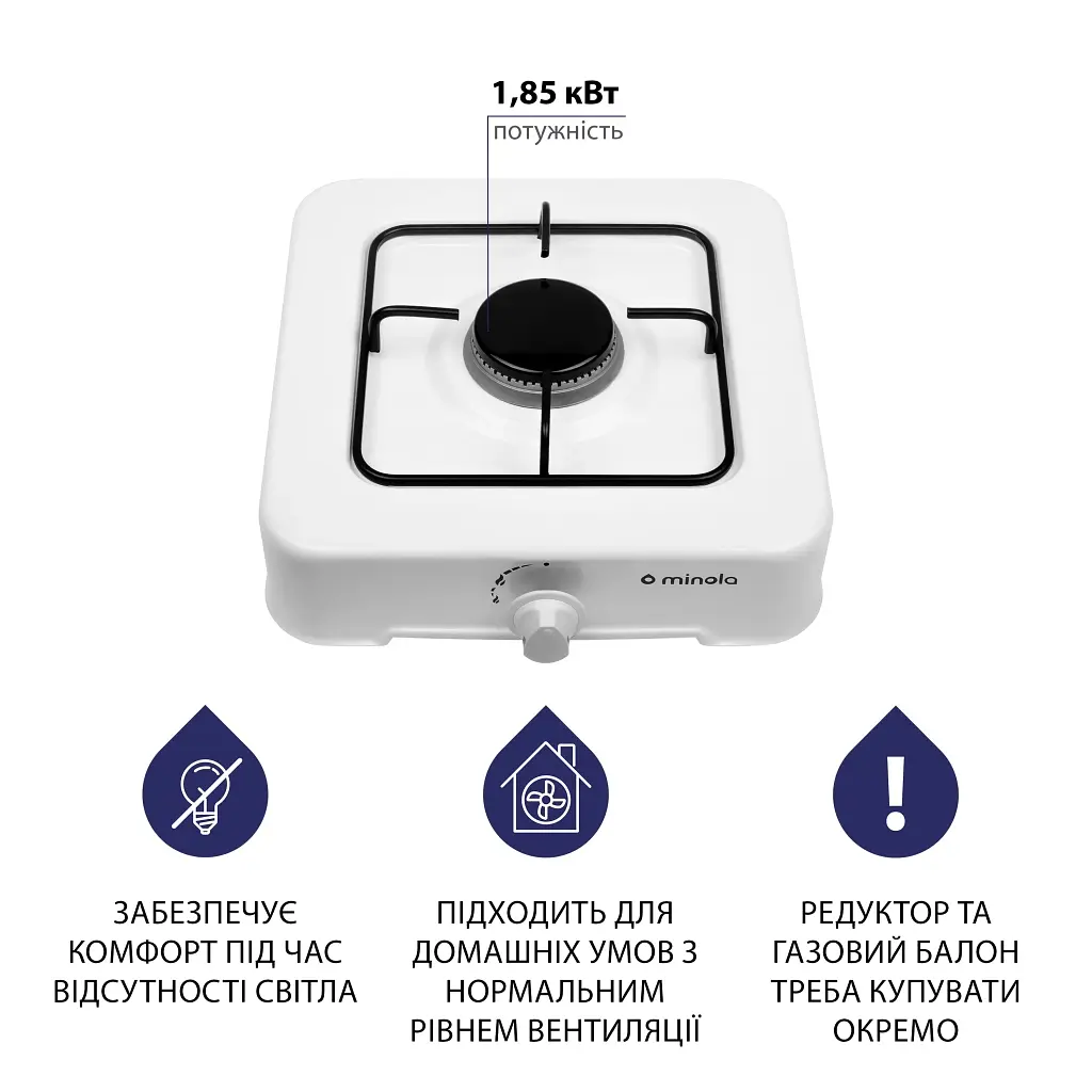 Настільна плита Minola TGH 100 WH - фото 4