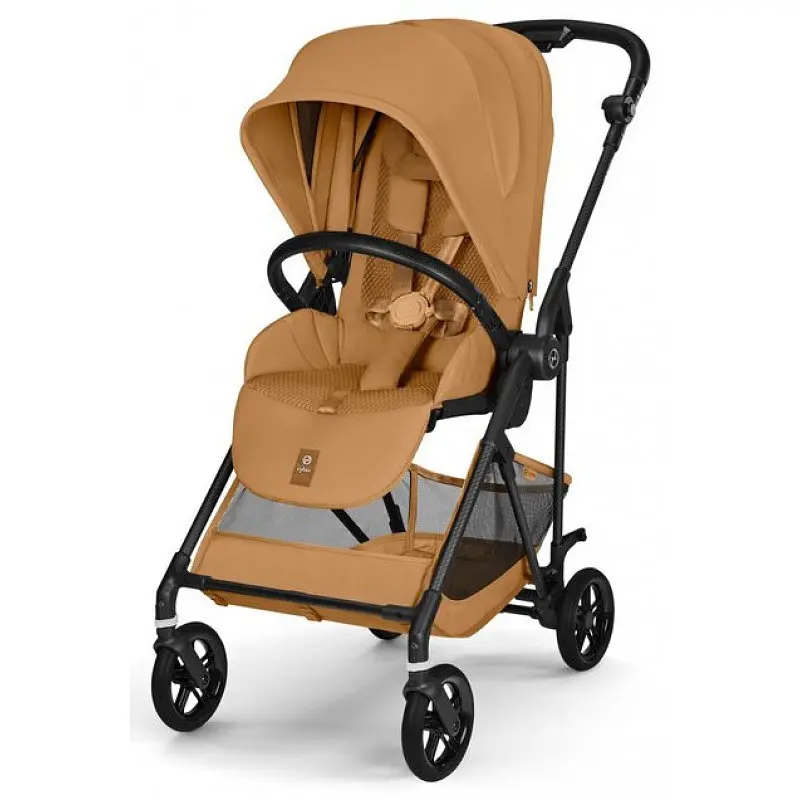 Коляска Cybex Melio 2 в 1 Carbon Cinnamon Yellow - фото 4