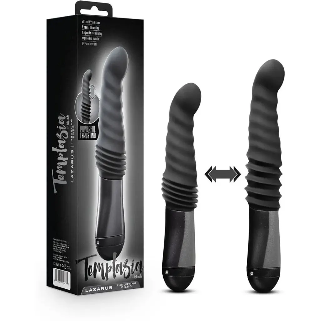 Пульсатор Blush Temptasia - Lazarus Thrusting Dildo - Black - фото 7
