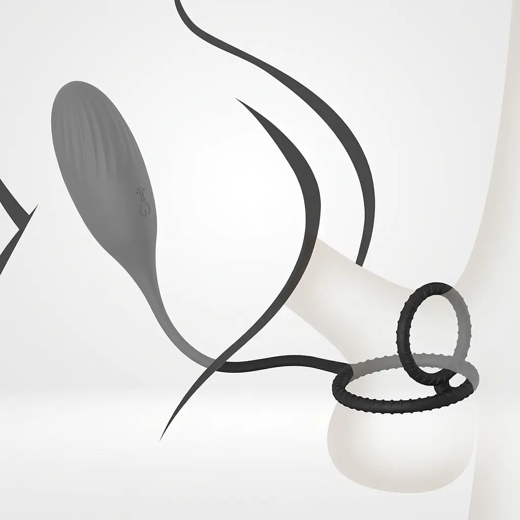 Вібратор Kinky 3 в 1: ерекційне кільце з масажером простати, вібратор для пар, віброяйце (без пульту ДК) - фото 3