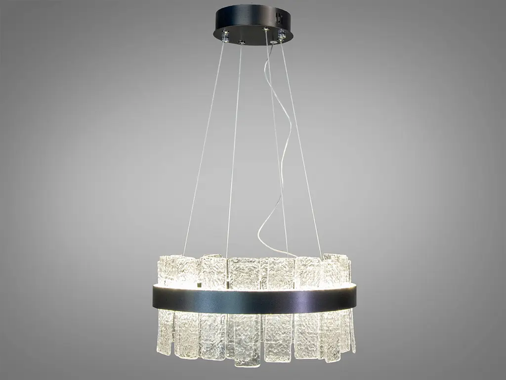 Люстра стельова LED Diasha 817/400PB, 90W, 4950 лм, чорний, кришталева, для коридору, вітальні, спальні, кухні, офісу - фото 2