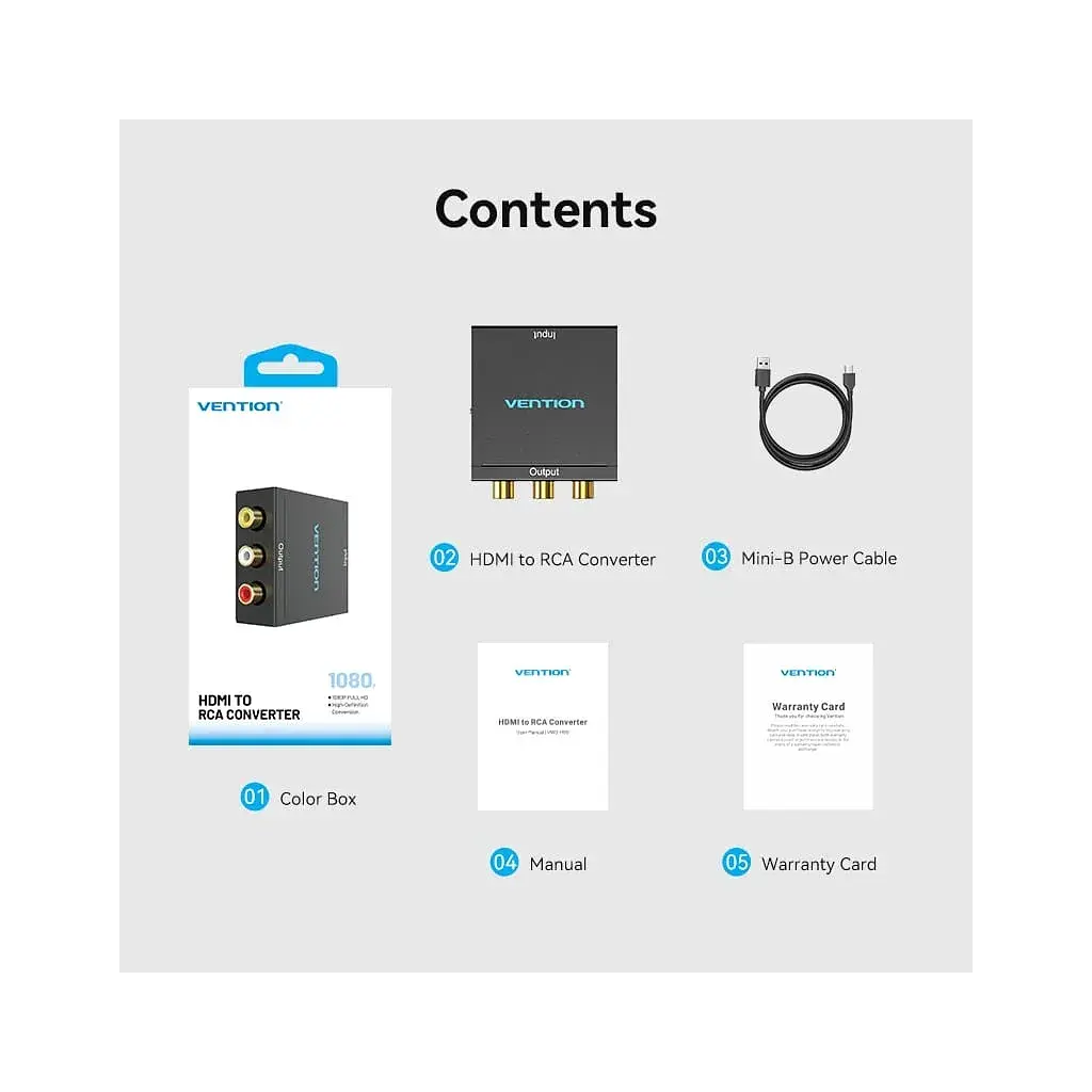 Конвертор HDMI to RCA Metal Type black Vention (AEEB0) - фото 12