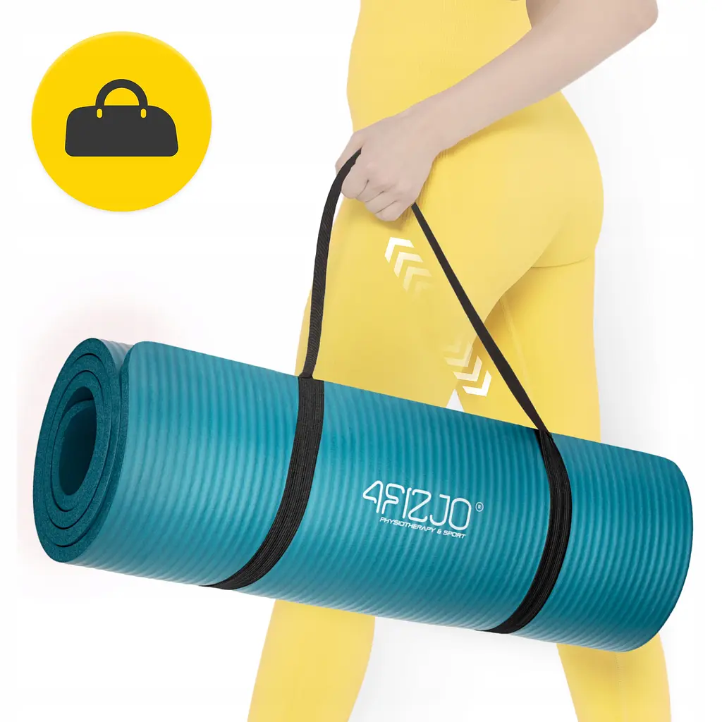 Килимок (мат) спортивний 4FIZJO NBR 180 x 60 x 1.5 см для йоги та фітнесу Sea Green (P-5905973406734) - фото 6