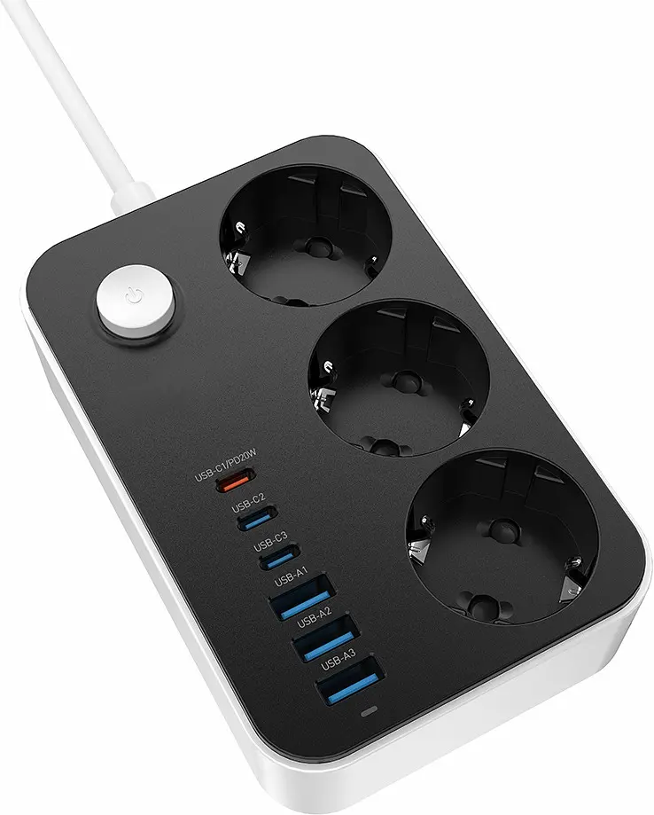 Фільтр-подовжувач мережевий СolorWay 2м 3 розетки 6USB black (CW-CHE36PDB) - фото 5