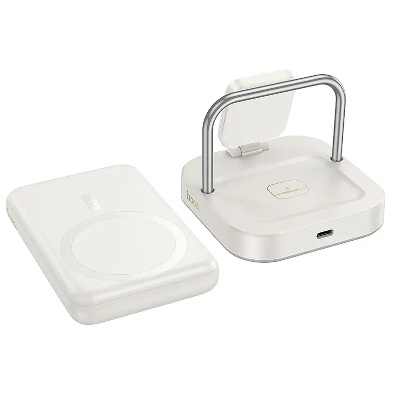 БЗП Hoco CQ16 Astute 4in1 + Power Bank PD20W 10000 mAh Milky White - фото 4