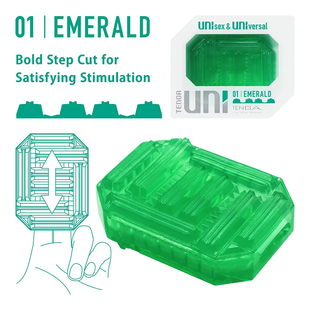 Мастурбатор Tenga UNI Emerald - фото 2