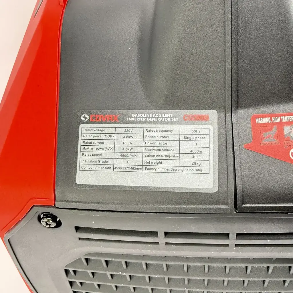 Інверторний бензиновий генератор COVAX CG5800i (3.5/4.0 кВт) з дисплеєм - фото 8
