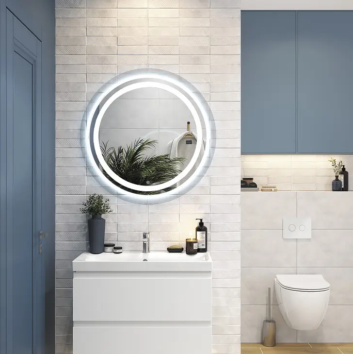 Дзеркало Unio MRR-09 RND-S 700 x 700 mm LED FL з сенсором 000027464 - фото 5