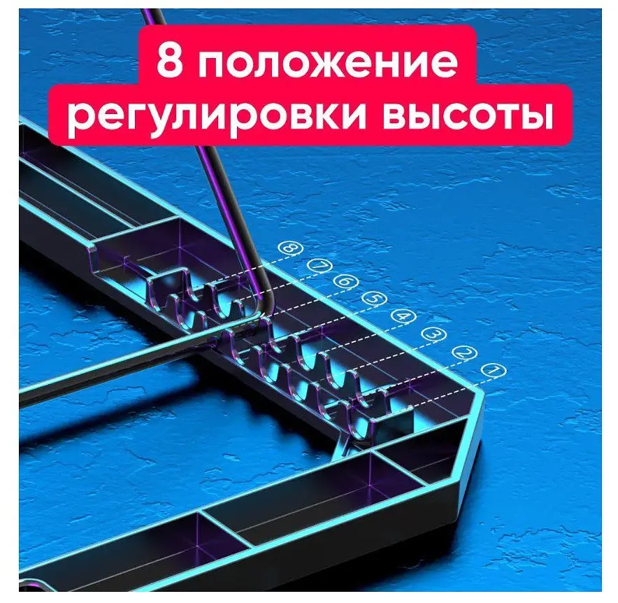Охолоджувальна підставка для ноутбука 15,6-17,3 дюймів Ice Coorel F8 RGB - фото 4