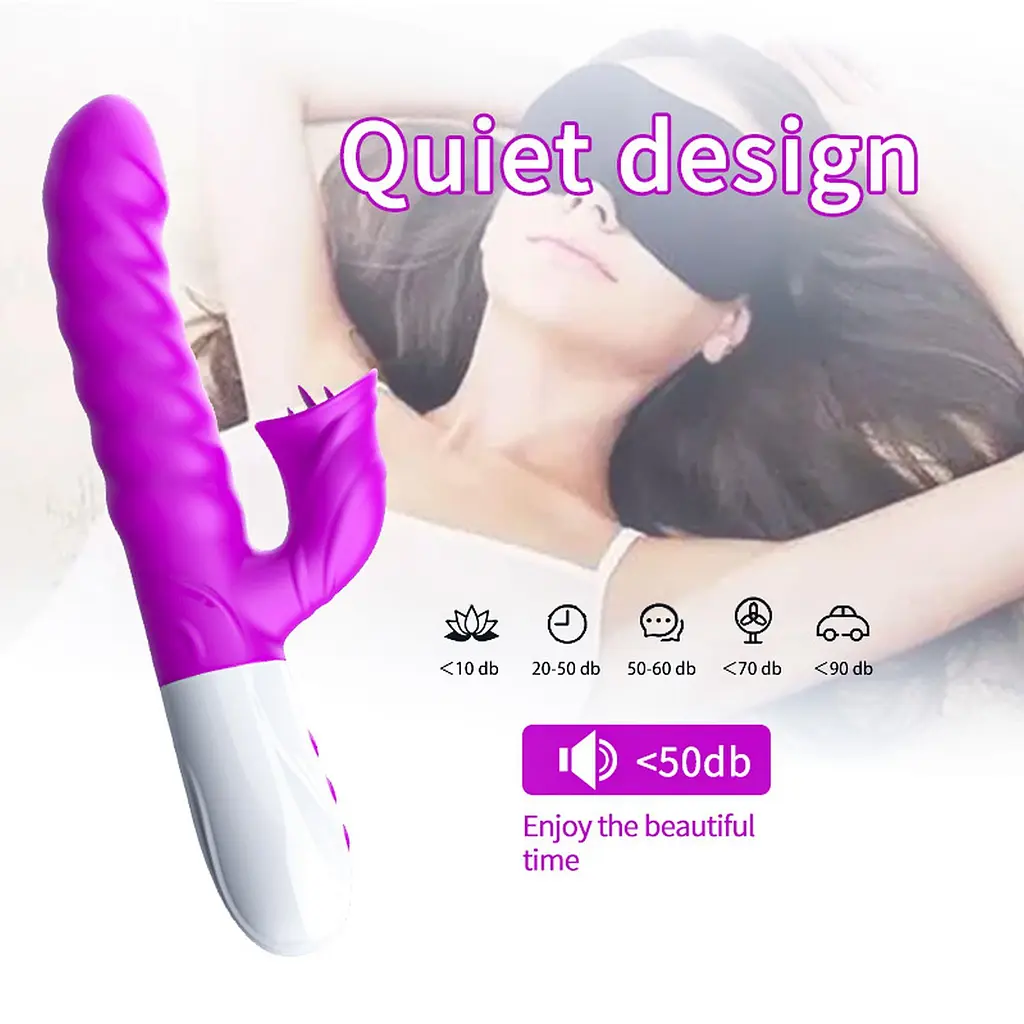 Вибратор-кролик B - Series Fox Heating Mode, 23 см (фиолетовый) - фото 7