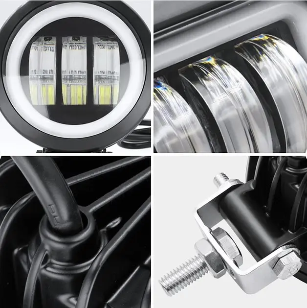 Світлодіодна додаткова LED фара 90х60 mm / Лінза з ДХО / 30W / 10Wх3 / 10-30V / 3500LM / 1 шт. - фото 2
