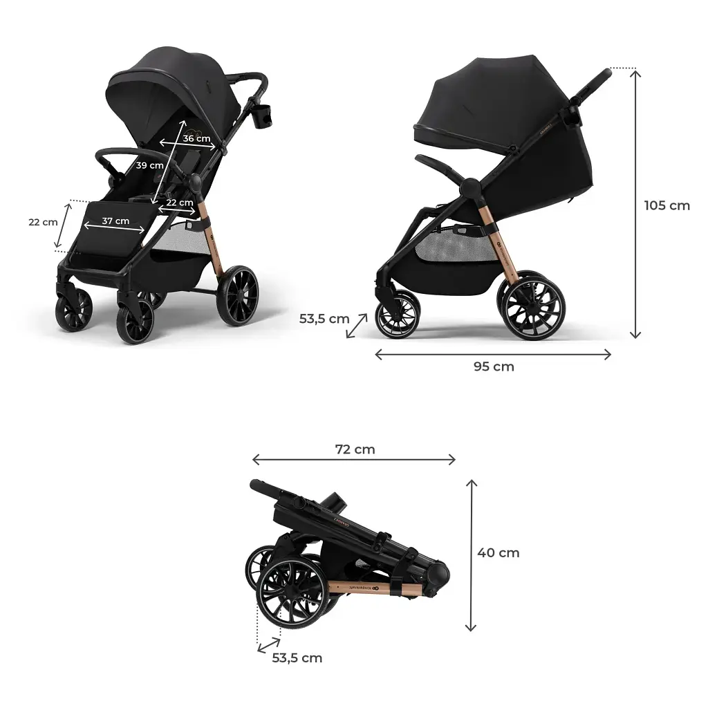 Прогулянкова коляска Kinderkraft Grande 2 Black (KSGRAN02BLK0000) - фото 5