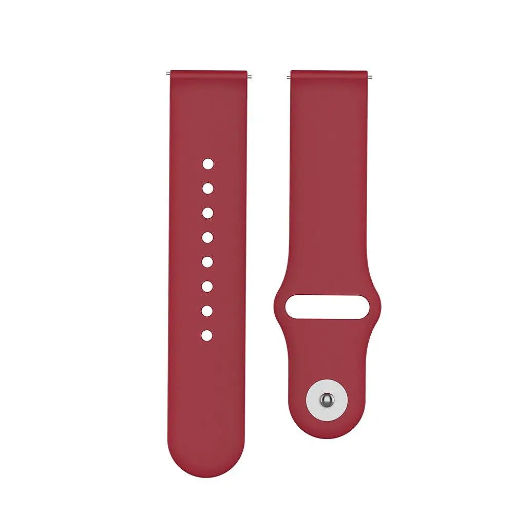 Ремешок Boorui для часов 22 мм Sport design бордовый (с кнопкой) - фото 2