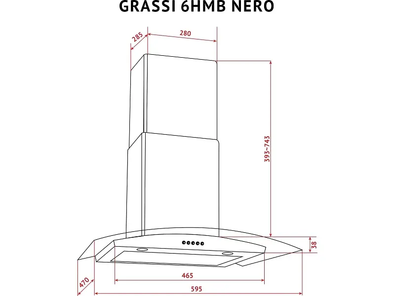 Витяжка Perfelli GRASSI 6HMB NERO - фото 9