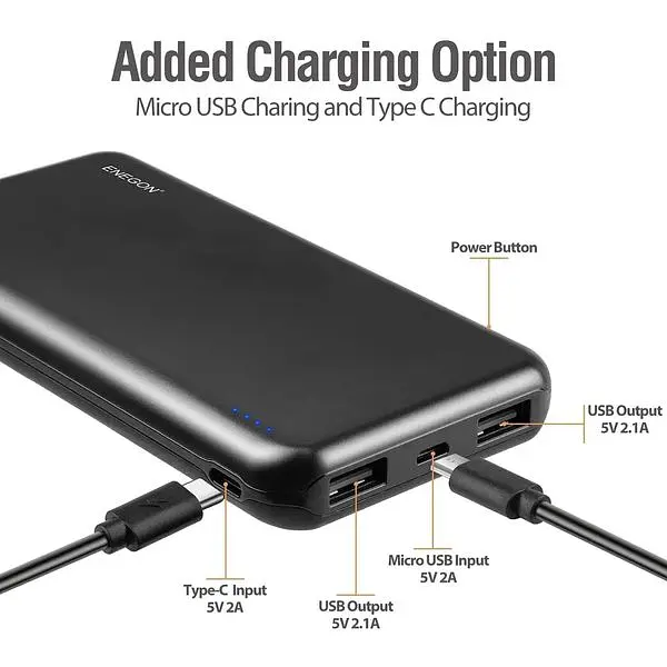 Портативний зарядний пристрій Enegon 10000MAH -2-PACK - фото 2