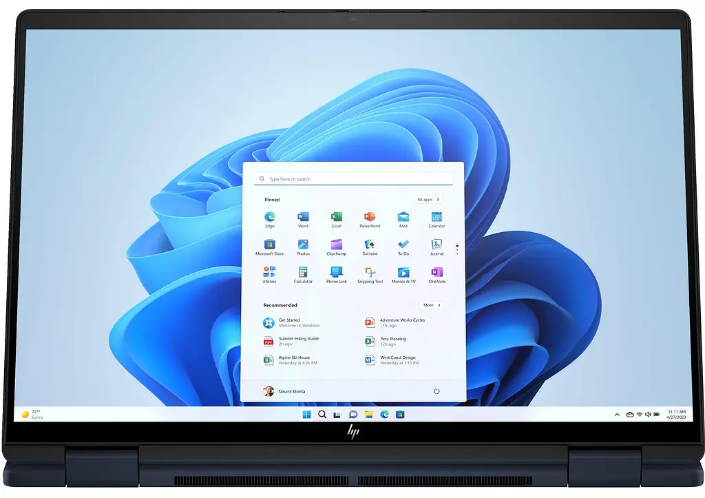 Ноутбук HP ENVY x360 14-fc0000ua 14 2.8K OLED Touch, Intel U7-155U, 32GB, F1024GB, UMA, Win11, синій (AQ8Q0EA) - фото 3