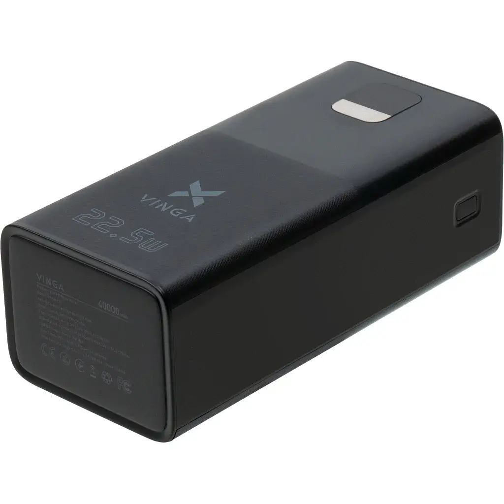 Батарея універсальна Vinga 40000 mAh 22.5W Display Black (VPBB4022) - фото 6