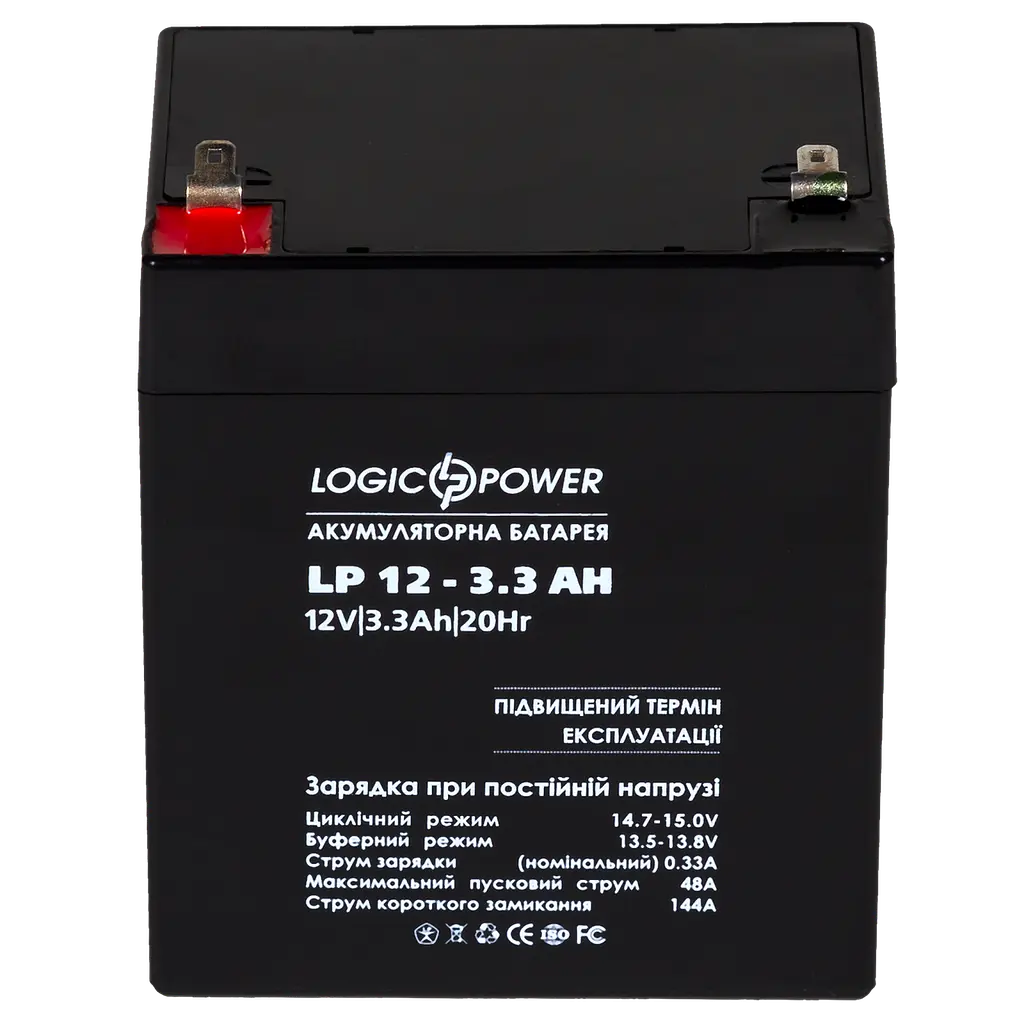 Акумулятор AGM LP 12V - 3.3 Ah Silver - фото 2