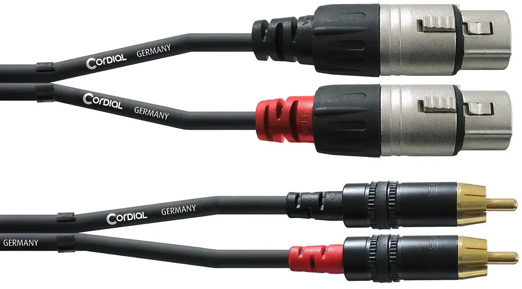 Коммутационный кабель 2хXLR — 2хRCA 3м Cordial CFU 3 FC