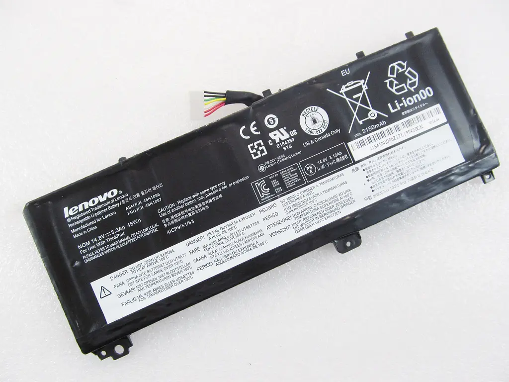 Акумулятор для ноутбука Lenovo ThinkPad S420/S430 45N1085, 3200 mAh (48Wh), 4cell, 14.8V, Li-Pol, чорний - фото 2