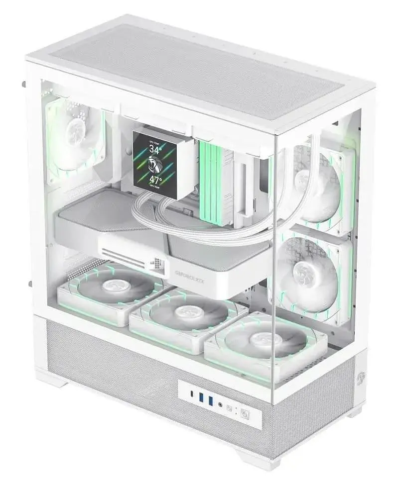 Корпус GameMax Vista 2 A Tempered Glass без БЖ White (VISTA 2 AW) - фото 3
