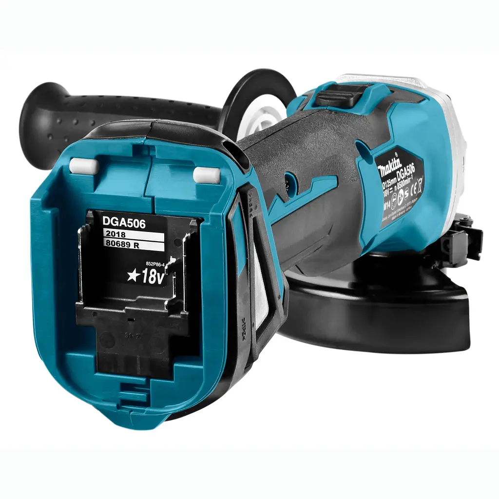 Makita Шліфмашина кутова Makita DGA 506 Z аккумуляторна, 125мм, 18 В, LXT, 2.6 кг SOLO - фото 4