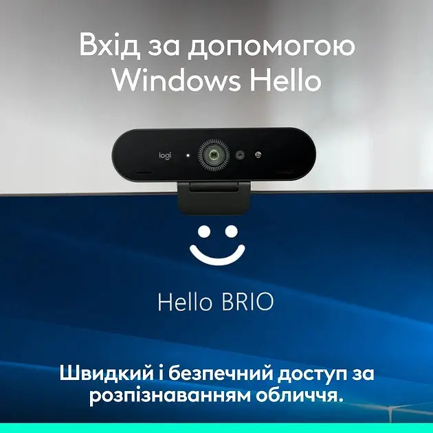 Вебкамера Logitech Brio 4K Ultra HD (960-001723) чорна - фото 8
