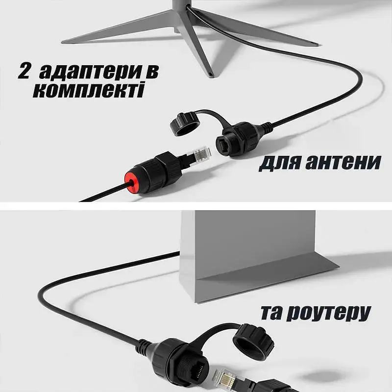 Адаптер Starlink Ethernet Adapter v2 водонепроницаемый сетевой Lan Connector комплект 2 шт. - фото 6
