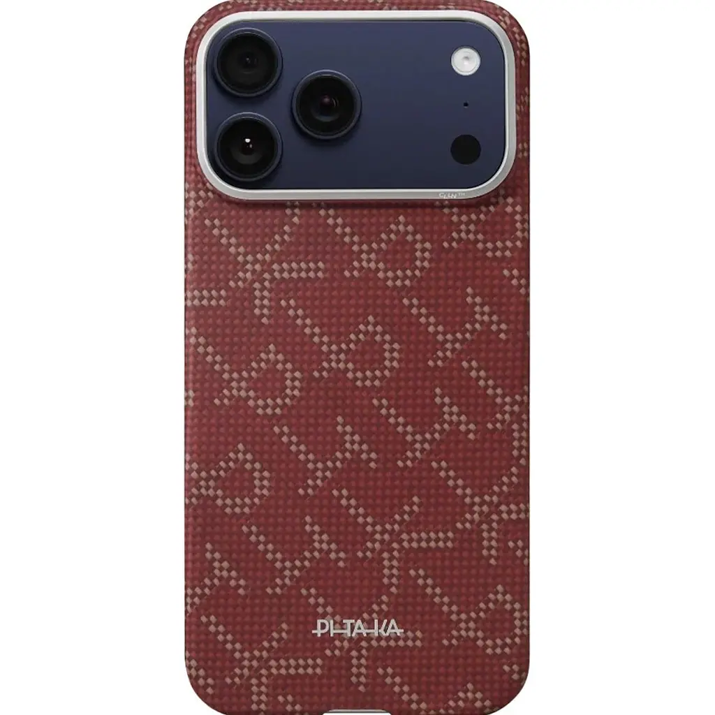 Чохол Pitaka Ultra-Slim Monogram для Apple iPhone 17 Pro Max Gold/Red (KI1702PTKP) [157999] - фото 3